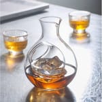 日式凹洞冰酒瓶 日式凹洞冰酒瓶 透明凹洞 300ml 300ml 正面圖
