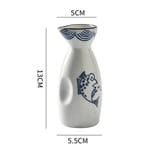 日式復古陶瓷清酒分酒瓶 日式復古陶瓷清酒分酒瓶 海浪 160ml 160ml  正面圖