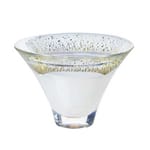 日式清酒杯 日式清酒杯 富士山杯金箔水晶玻璃 金白色 1個   正面圖