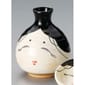 日本清酒壺 日本清酒壺 美濃燒 輕井沢 和食器 新陶瓷酒具 阿龜酒壺   正面圖